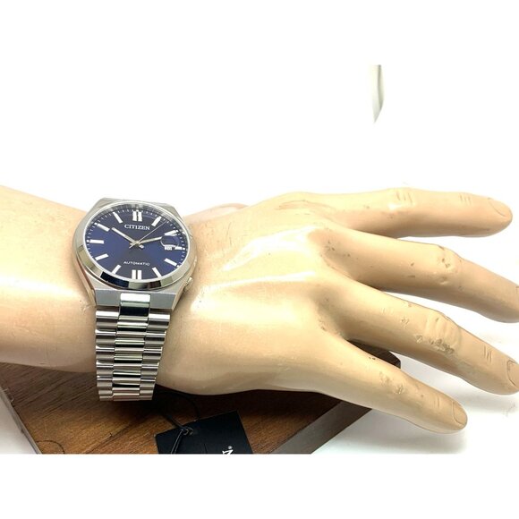 Citizen Men's Watch NJ0150-56L Automatic Blue Dial Silver Stainless Steel 40mm - Picture 4 of 14